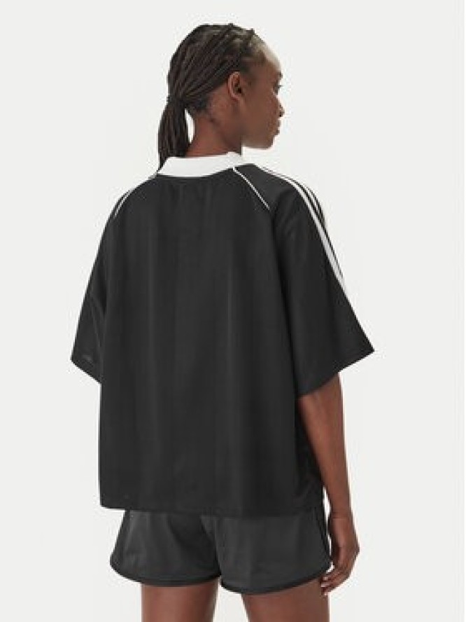 adidas T-Shirt 3-Stripes Jaquard KD2904 Czarny Oversize