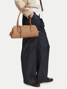 Calvin Klein Torebka Emblem Trio Pebble Shoulder Bag LV04F3743G Beżowy