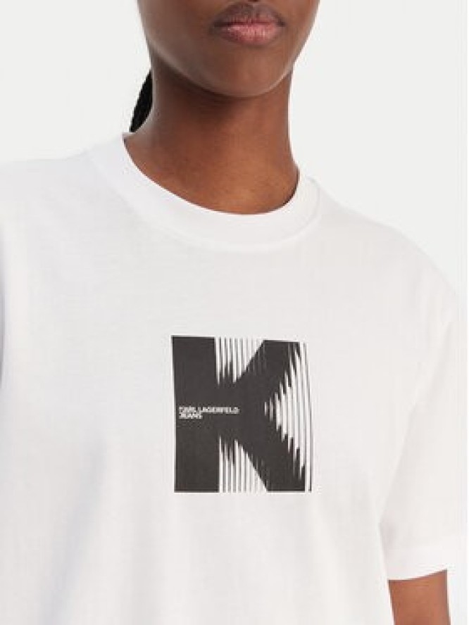 Karl Lagerfeld Jeans T-Shirt B1W17055 Biały Relaxed Fit