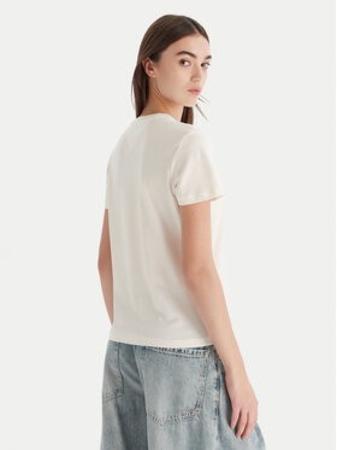 Tommy Jeans T-Shirt Linear DW0DW21964 Écru Regular Fit