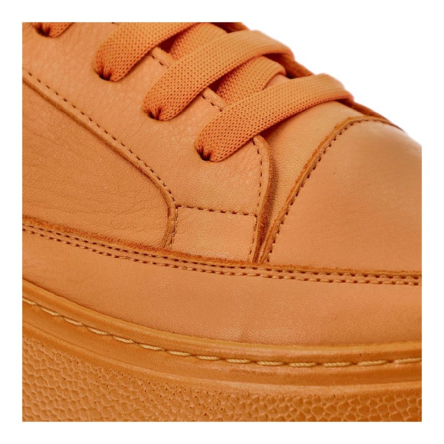 Pomarańczowe Sneakersy Venezia Stylowe Obuwie Damskie