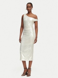 Patrizia Pepe Sukienka koktajlowa 2A3040/J242-S125 Kremowy Regular Fit