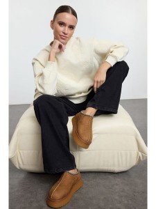 trendyol Botki w kolorze jasnobrązowym rozmiar: 40