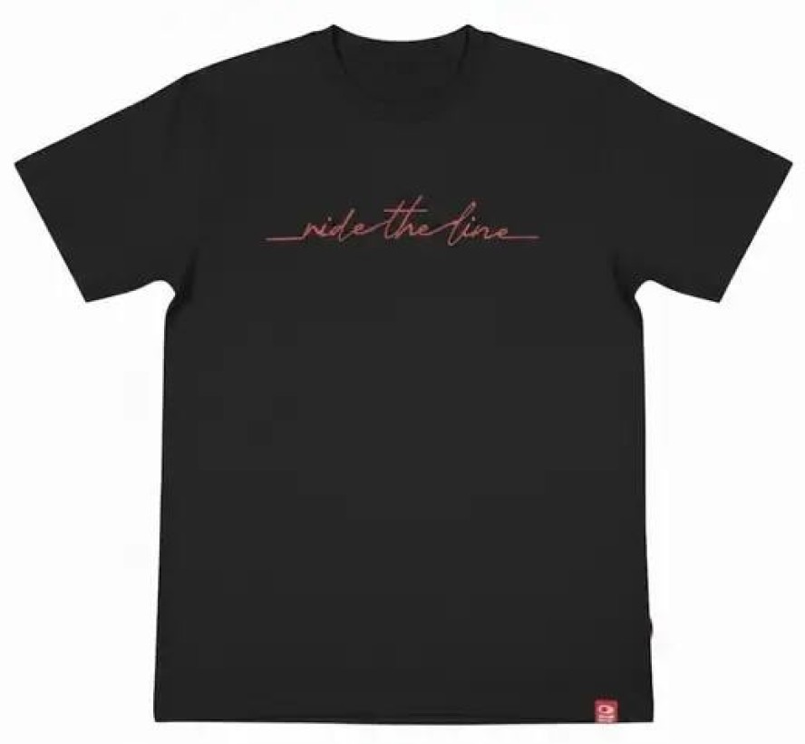 Odzież T-shirts unisex SkatePro RIDE THE LINE Koszulka - L - Czarny