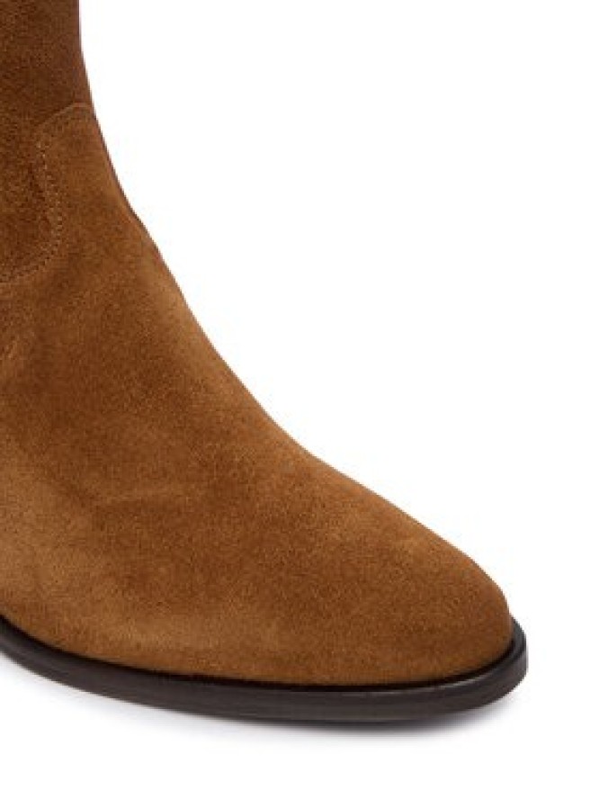 Tommy Hilfiger Botki Suede Western Chelsea Boot FW0FW09581 Brązowy