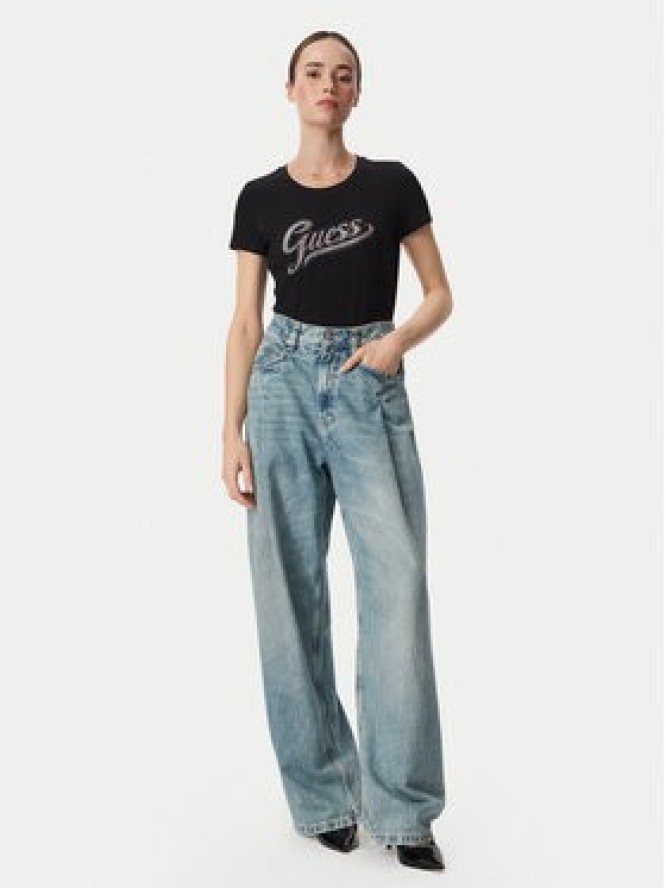 Guess T-Shirt W6YI21 K4337 Czarny Regular Fit