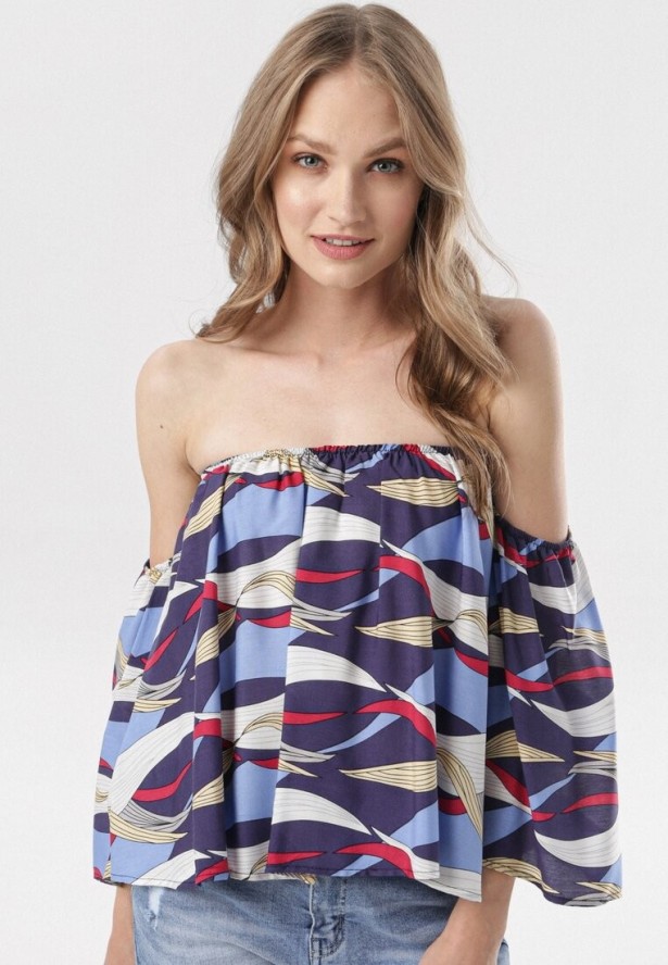 Granatowo-Niebieska Bluzka Adreney