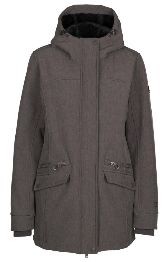Trespass Anza - Damska kurtka softshellowa Dark Grey Marl