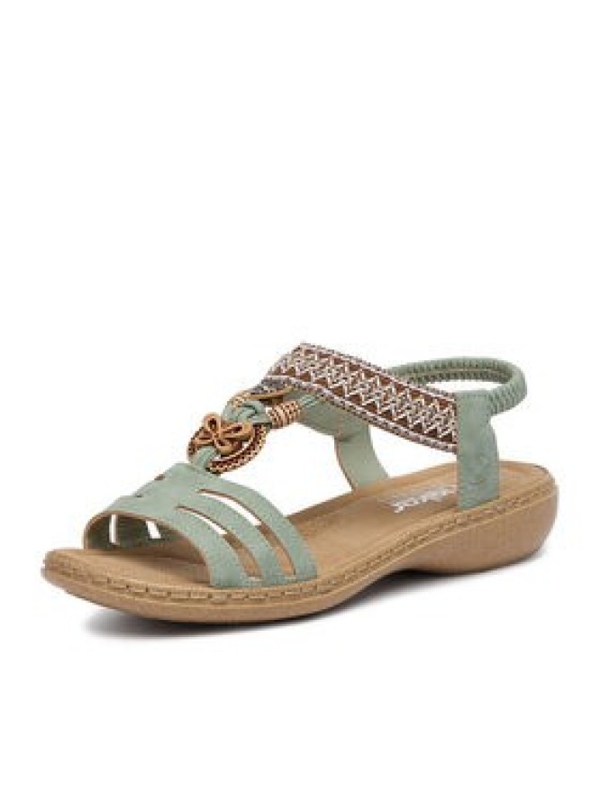 Rieker Sandały CEO-61855-52 Zielony jasny