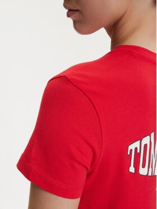 Tommy Jeans T-Shirt DW0DW22274 Czerwony Regular Fit