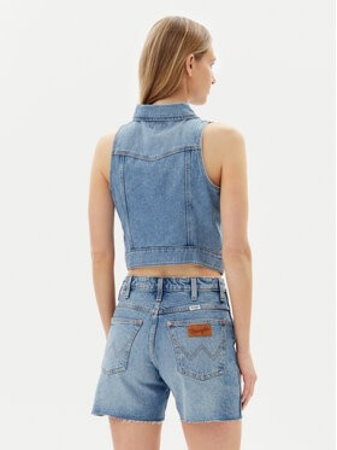 Wrangler Kamizelka 112362590 Niebieski Slim Fit