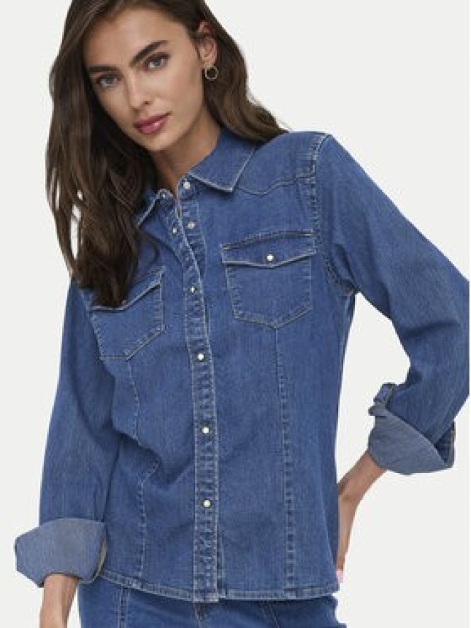ONLY Koszula jeansowa Sasia 15352339 Niebieski Slim Fit