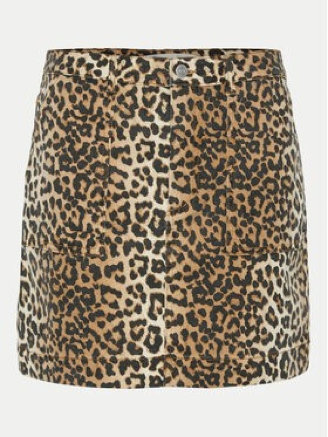 YAS Spódnica jeansowa Leonora 26036831 Brązowy Slim Fit