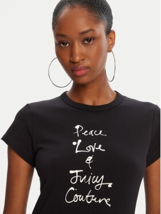 Juicy Couture T-Shirt JCNCT225458 Czarny Regular Fit