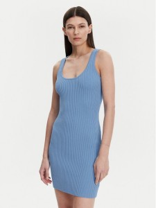 MICHAEL Michael Kors Sukienka dzianinowa MS5830I33D Niebieski Slim Fit
