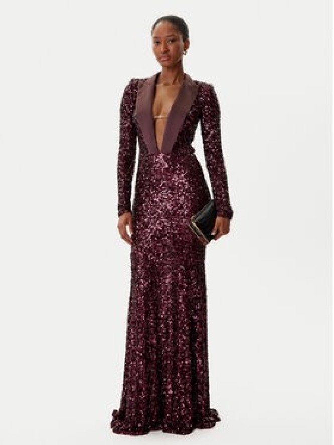 Elisabetta Franchi Sukienka wieczorowa AB-R13-56E2-V860' Bordowy Regular Fit