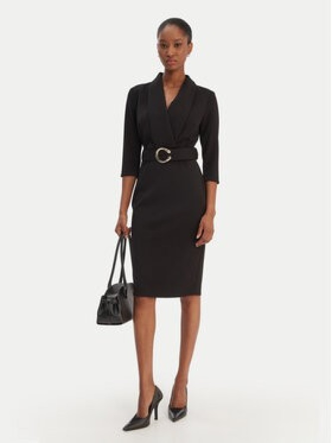 Rinascimento Sukienka koktajlowa CFC0126777003 Czarny Slim Fit