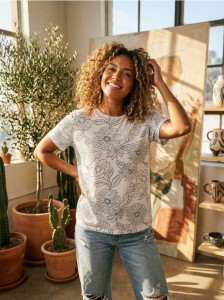 Bawełniana koszulka ze wzorem - Inny