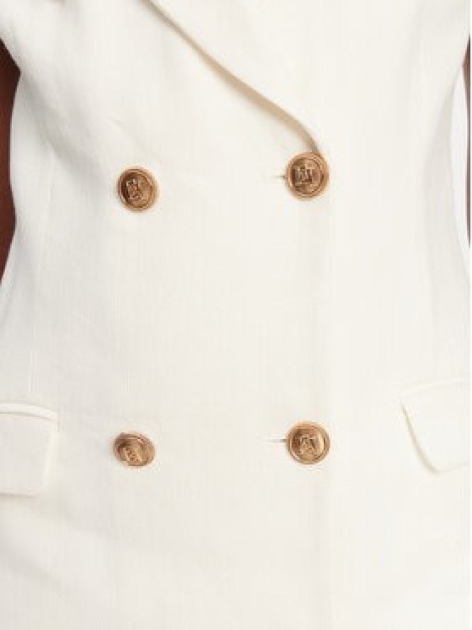 Elisabetta Franchi Sukienka koszulowa AB85352E2 360 Biały Regular Fit