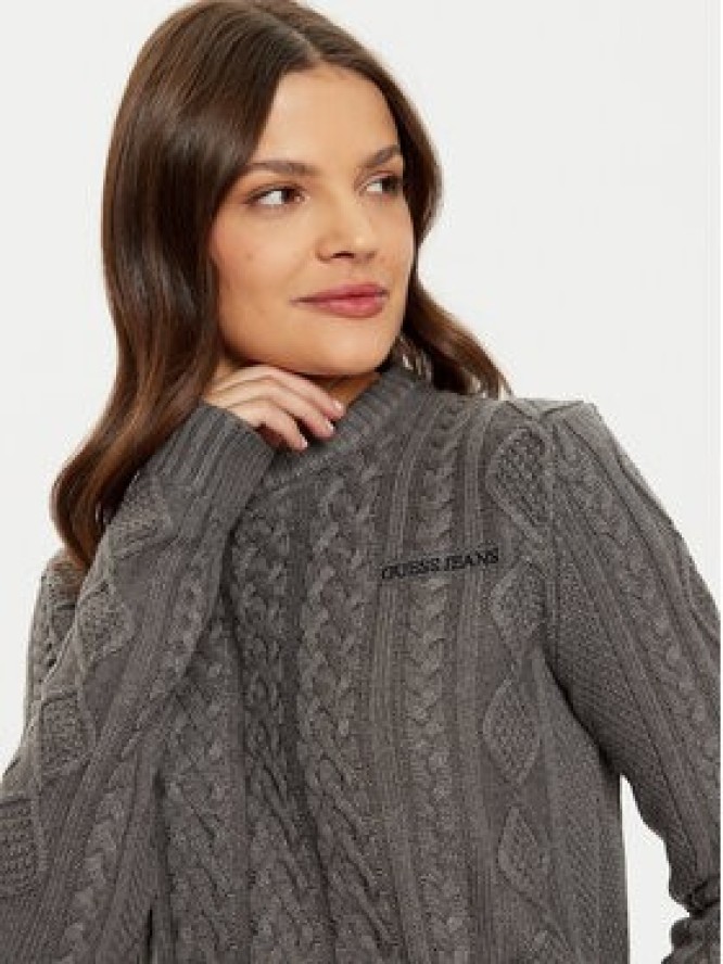 Guess Jeans Sweter W4BR13 Z3HN2 Szary Regular Fit