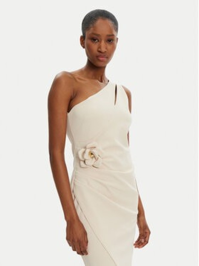 Rinascimento Sukienka koktajlowa CFC0122878003 Beżowy Regular Fit