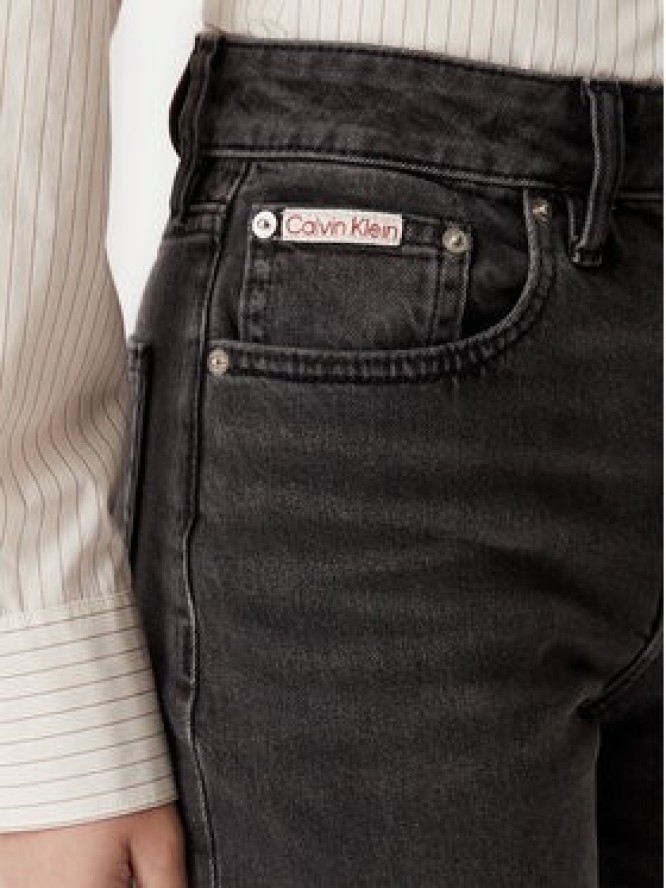 Calvin Klein Jeans Jeansy LV047F708G Czarny Straight Fit