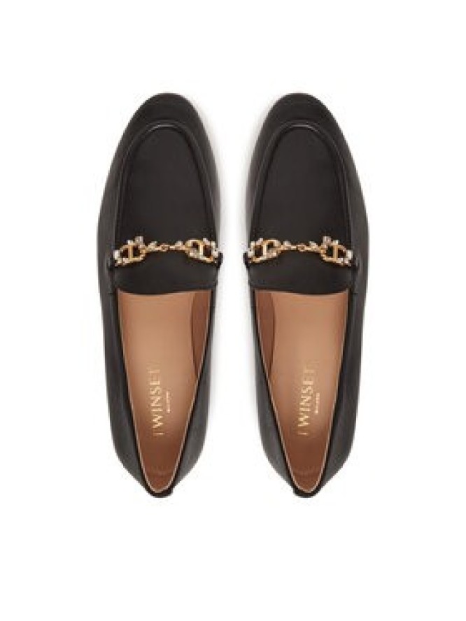 TWINSET Loafersy 251TCP134 Czarny