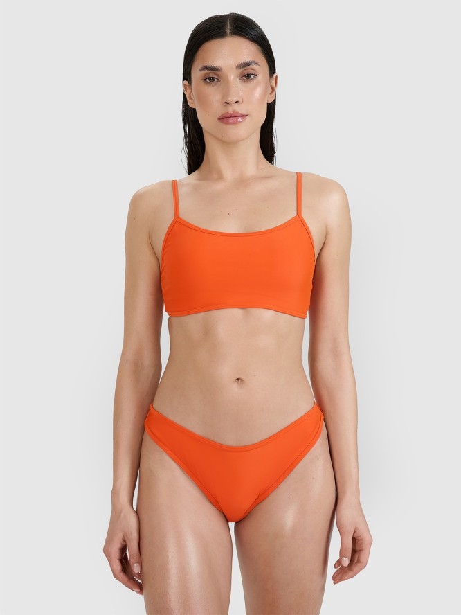 4F Góra od bikini damska - pomarańczowa M