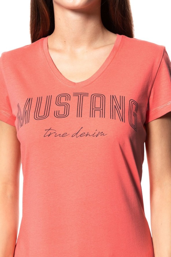 MUSTANG T SHIRT DAMSKI Alexia C Print Porcelain Rose 1009392 8204