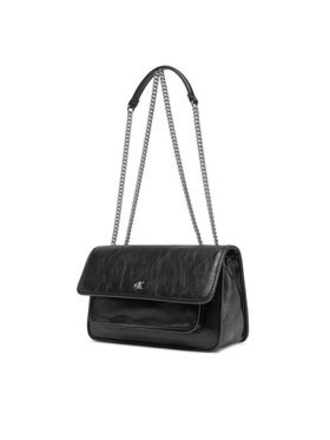 Calvin Klein Jeans Torebka Chain Ew Flap Conv Chain Bag LV04K3084G Czarny