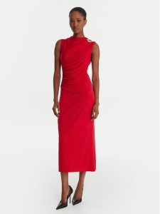 Rinascimento Sukienka koktajlowa CFC0125010003 Czerwony Slim Fit