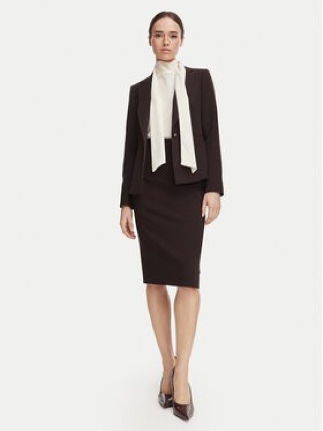 Rinascimento Spódnica ołówkowa CFC0130146003 Brązowy ciemny Slim Fit