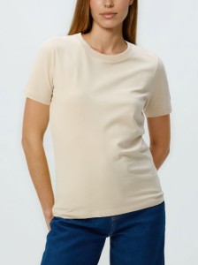 T-shirt regular - kremowy