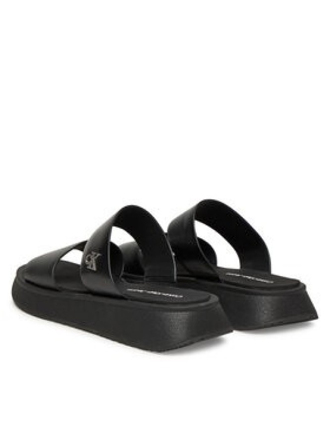 Calvin Klein Jeans Klapki Sandal Slide Double Strap YW0YW01694 Czarny