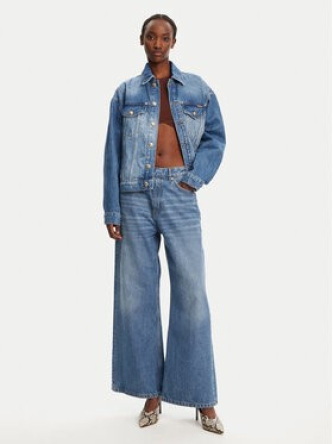 Just Cavalli Kurtka jeansowa 78PAS4O3 Niebieski Regular Fit