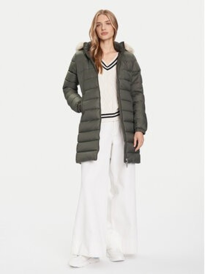 Tommy Jeans Kurtka puchowa Essential DW0DW18864 Zielony Slim Fit