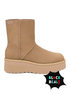 UGG Skórzane botki "Cityfunc Mid" w kolorze beżowym rozmiar: 40