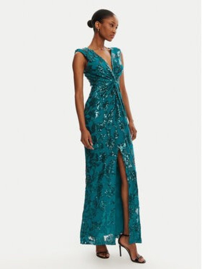 Rinascimento Sukienka wieczorowa CFC0123067003 Zielony Regular Fit