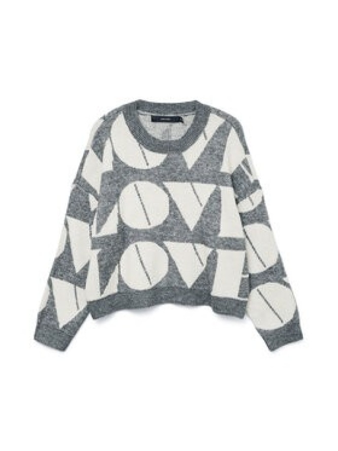 Vero Moda Sweter Love 10331432 Szary Regular Fit