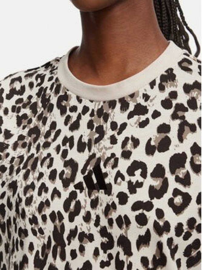 adidas T-Shirt Seasonal Essentials Animal Print KH1549 Beżowy Regular Fit