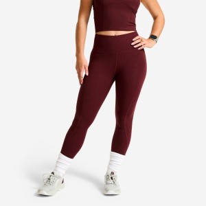 Legginsy sportowe damskie Domyos wysoki stan