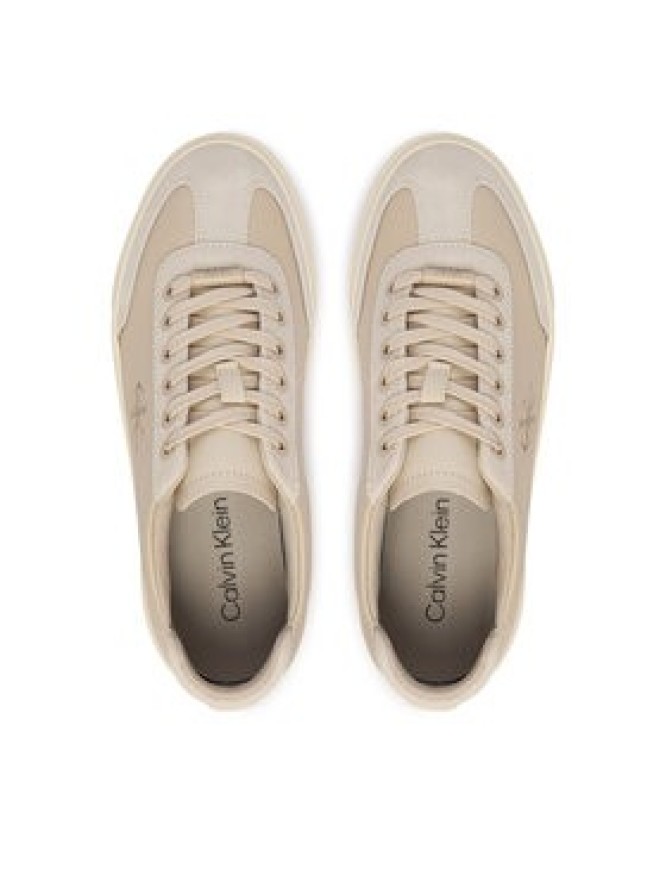 Calvin Klein Sneakersy Basket Cups Lup Wt Lth Su HW0HW02984 Beżowy