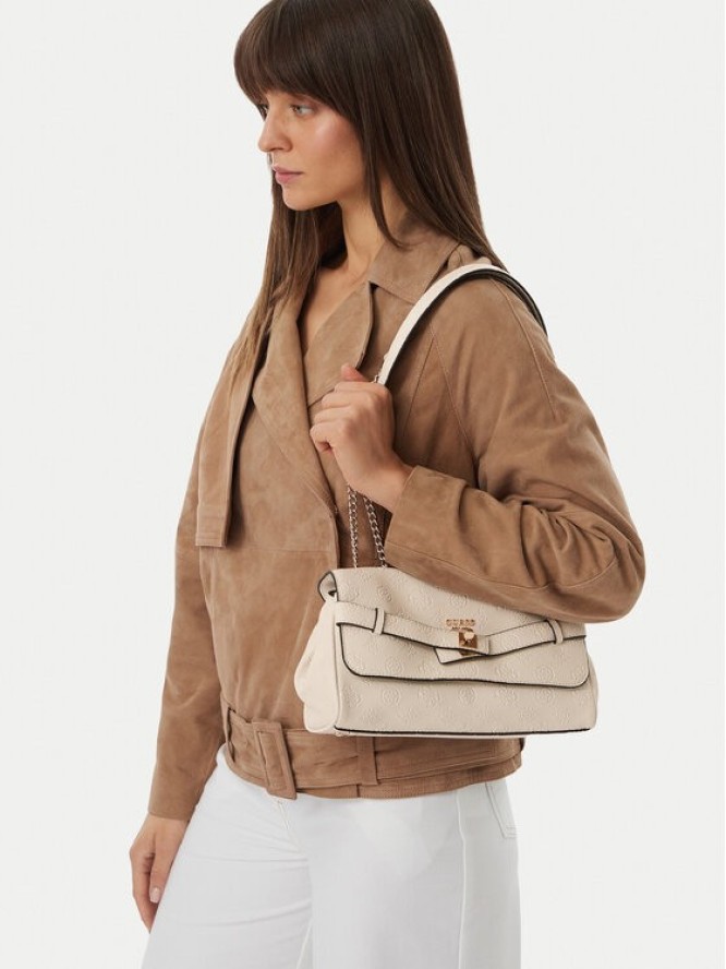 Guess Torebka Ella Logo HWPD97 46210 Beżowy jasny