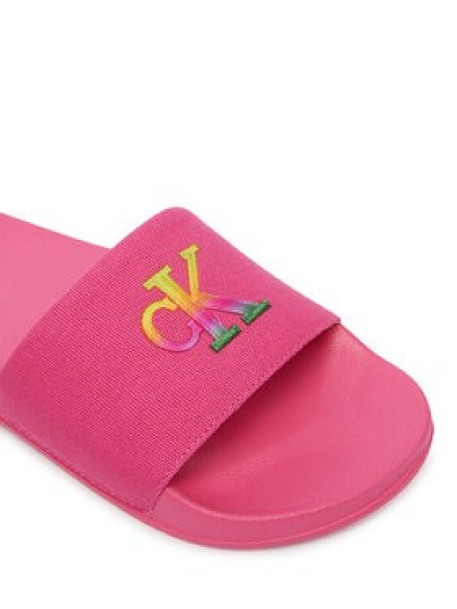 Calvin Klein Klapki Essential Slide Pride Cv Wn HW0HW03297 Różowy