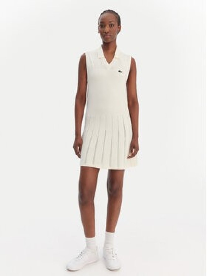 Lacoste Sukienka tenisowa EF0615 Zielony Slim Fit