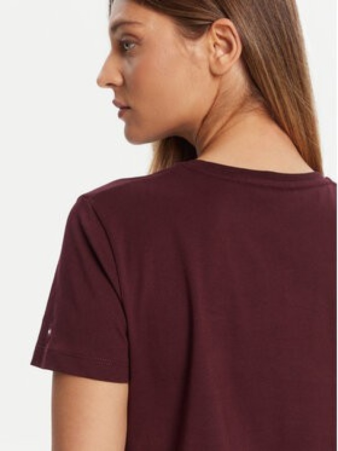 Tommy Hilfiger T-Shirt Gold Crest WW0WW46153 Bordowy Regular Fit