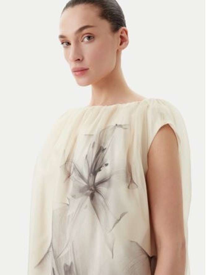 Herskind Sukienka koktajlowa Veronika 5586199 Écru Loose Fit