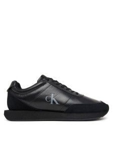 Calvin Klein Sneakersy Retro Runner Ess Lth-Sue HW0HW03248 Czarny