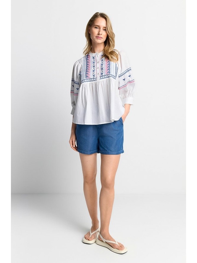 Rich & Royal Bluzka w kolorze biało-niebieskim rozmiar: 36