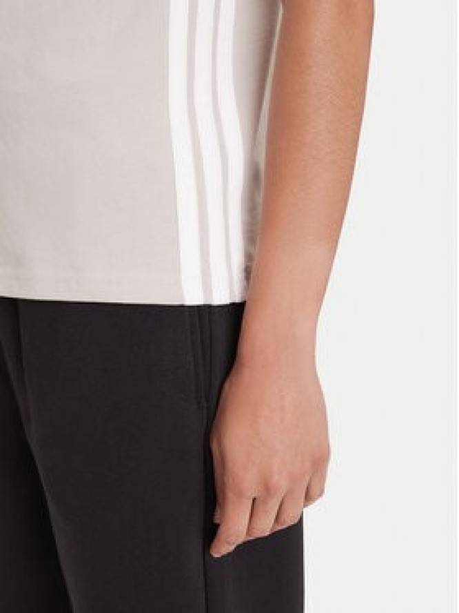 adidas T-Shirt Essentials 3-Stripes JE1237 Beżowy Regular Fit